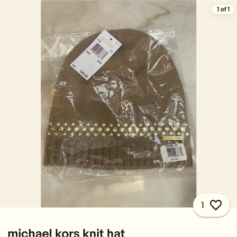 NWT Michael Kors color beanie with beads perfect for this winter warm in style